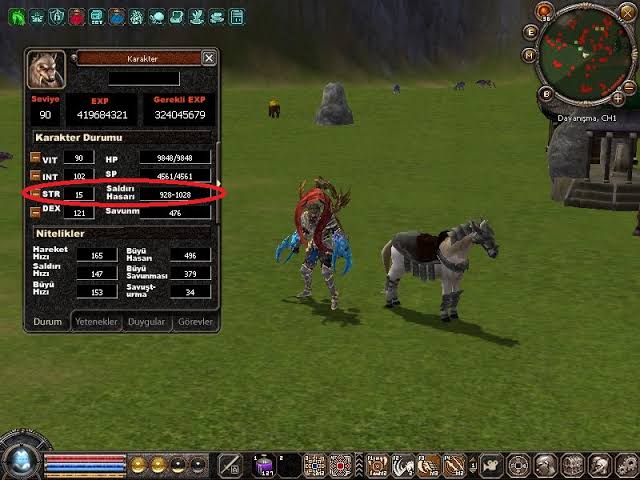 Metin2 Lycan Statü Dağılımı