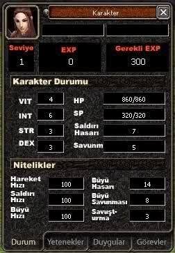 Metin2'de Savaşçı Statü Dağılımı