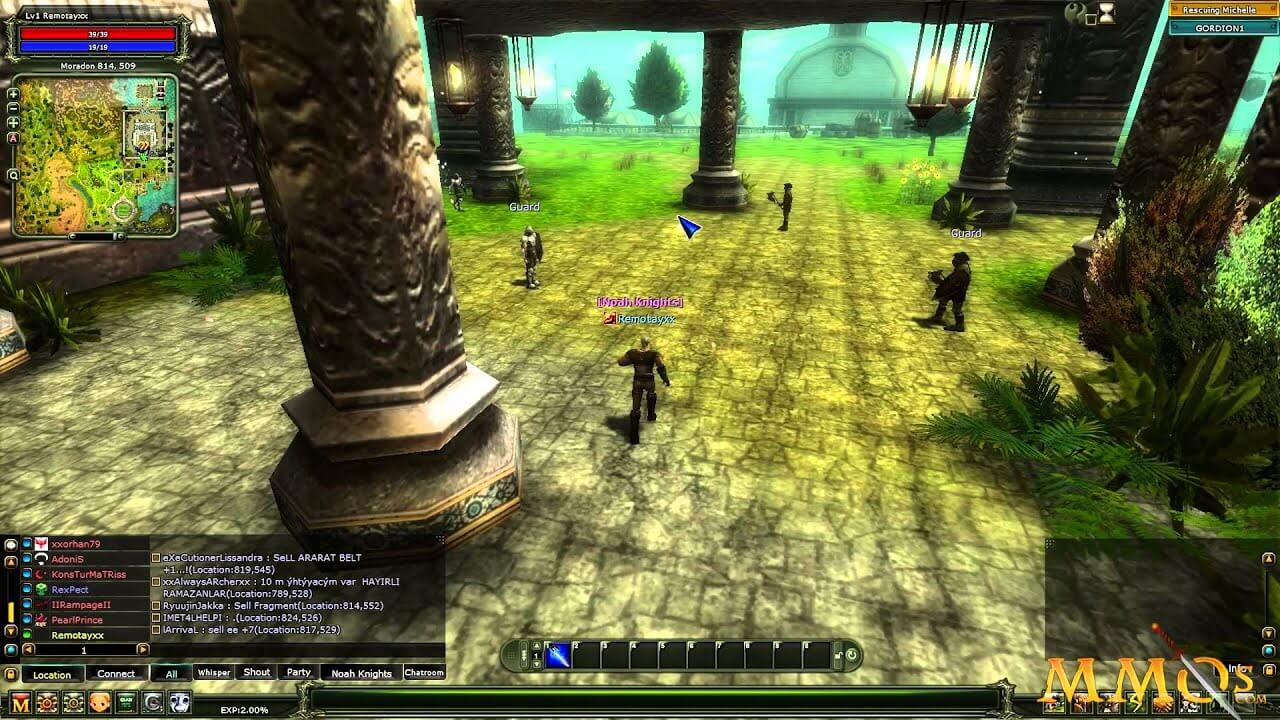 Knight Online'in oyun içinden görseli.